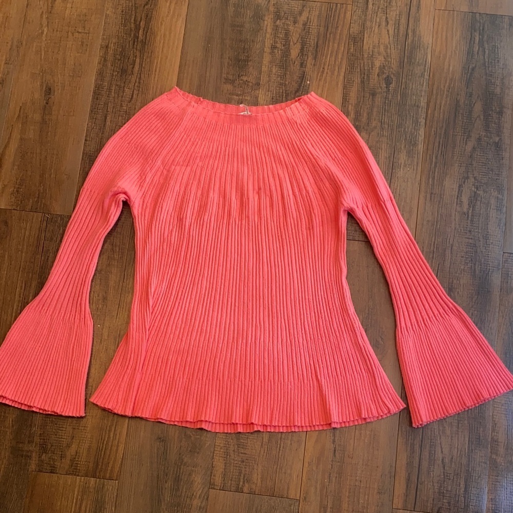 Vila Milano Elegant Pink Ribbed Blouse